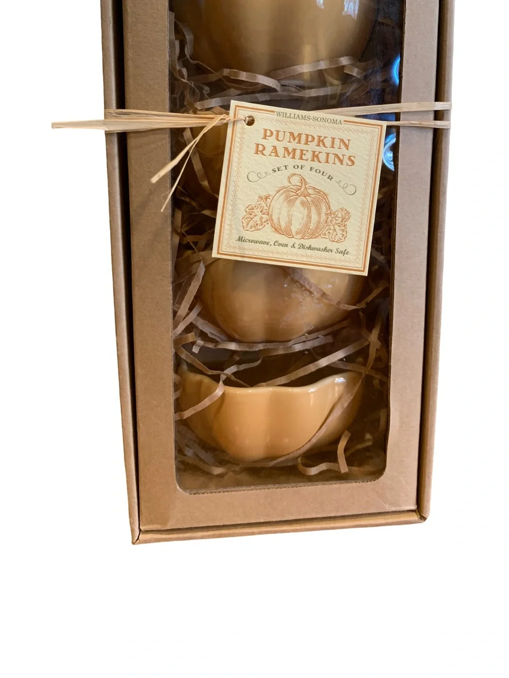 Williams Sonoma Pumpkin Ramekins Set Of Four NIB
